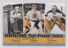 2007 Fleer Ultra Generations: Past Present Future Gerry Cheevers Tim Thomas HOF