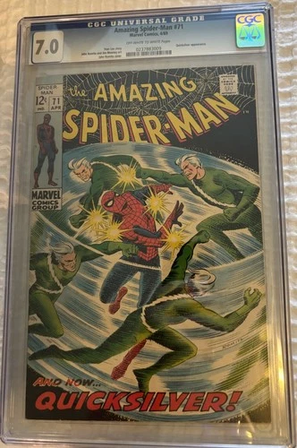 Amazing Spider-Man #71 (04/1969) (CGC 7.0) Lee, Romita “…and now Quicksilver!”