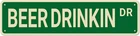 Metal Tin Sign BEER DRINKIN DR Funny Vintage Sign Retro Metal Signs Brewery Bar