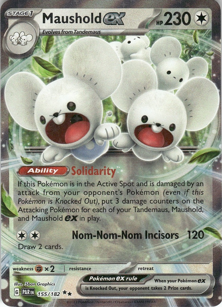 Maushold ex 2023 Pokemon TCG #155/182 Paradox Rift