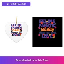 Custom Dog Pet Set of 2 Ornament Personalized Name Lover Owner Mothers Day Gift