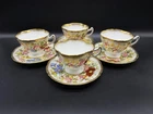 Hammersley Queen Anne Tea Cup Saucer Sets (Set of 4) Bone China England