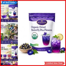 Organic Butterfly Pea Flower Tea Loose Leaf Dried 1.05 oz Caffeine Free Blue