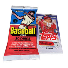 2026 Topps Heritage Baseball 20 Card Fat Pack &2023 Topps Update 5 Card Pack-