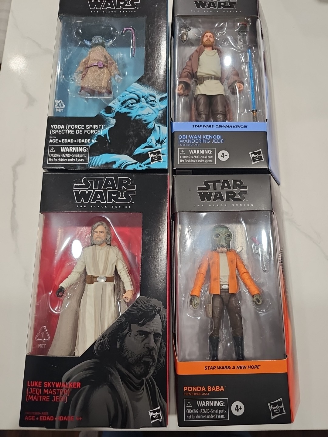 Star Wars - The Black Series - 4 Figurines NIB Yoda, Skywalker, Obi-wan