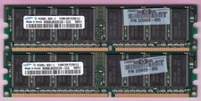 1GB 2x512MB PC3200 SAMSUNG DDR-400 M368L6523CUS-CCC HP 326668-885 RAM KIT DDR1