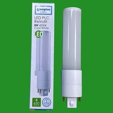 8W (=18W Direct Retrofit) Crompton LED G24q-2, 4 pin PLC Light Bulb 4000K 840
