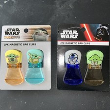 4 Pk Disney Magnetic Bag Clips Star Wars NWT