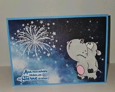 Grusskarte Stampin Up STERNE BLICKEN Türkis ...