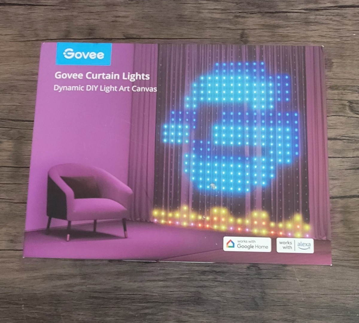 Govee Curtain Lights - Dynamic DIY Light Art Canvas 520 RGBIC LEDs