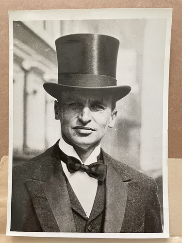 NEWS FOTO 1931 London Eng Archibald Sinclair cappello a cilindro pelle di castoro Scozia #312 - Foto 2 di 4