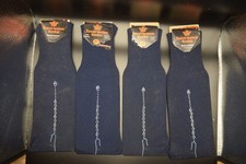 2 Pairs Vintage 1960s Interwoven Custom Fit Socks Longer Wear Navy Blue USA