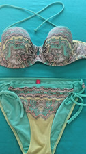 Victoria's Secret Aqua Paisley 2pc BIKINI 34C/SM