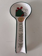 Rae Dunn X Peanuts Snoopy Christmas The Giving Season Ceramic Spoon Rest NEW