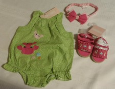 Gymboree Baby Seahorse 3-6 Month Romper Size 2 Shoes NWT Headband NWOT Outfit
