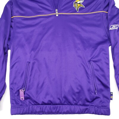 Vintage Reebok Minnesota Vikings 1/4 Zip Jacket Pullover NFL Team