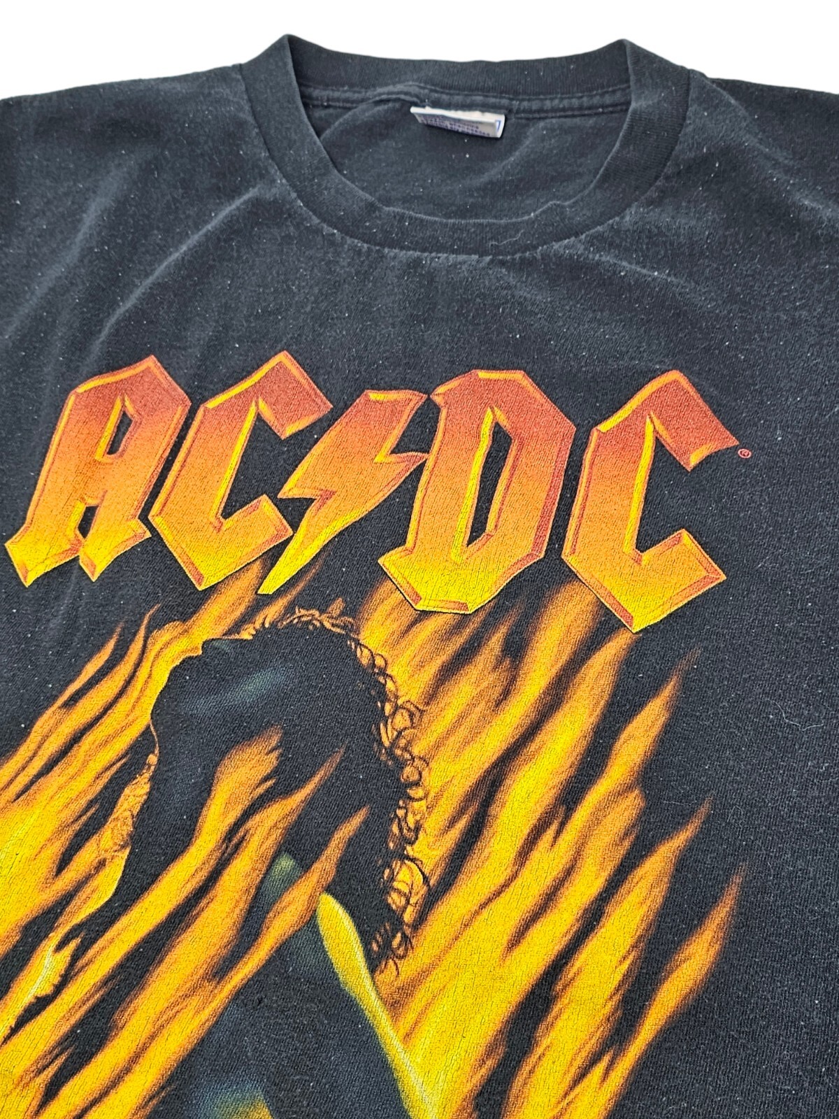 ACDC Bonfire Promo Rock Grail 1990s vintage concert t-shirt, vintage, single stitch, B+ condition