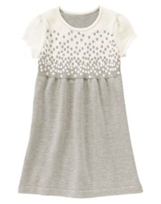 NWT Gymboree Gray Dots Sweater Dress Play By Heart Size 5 Girls | eBay