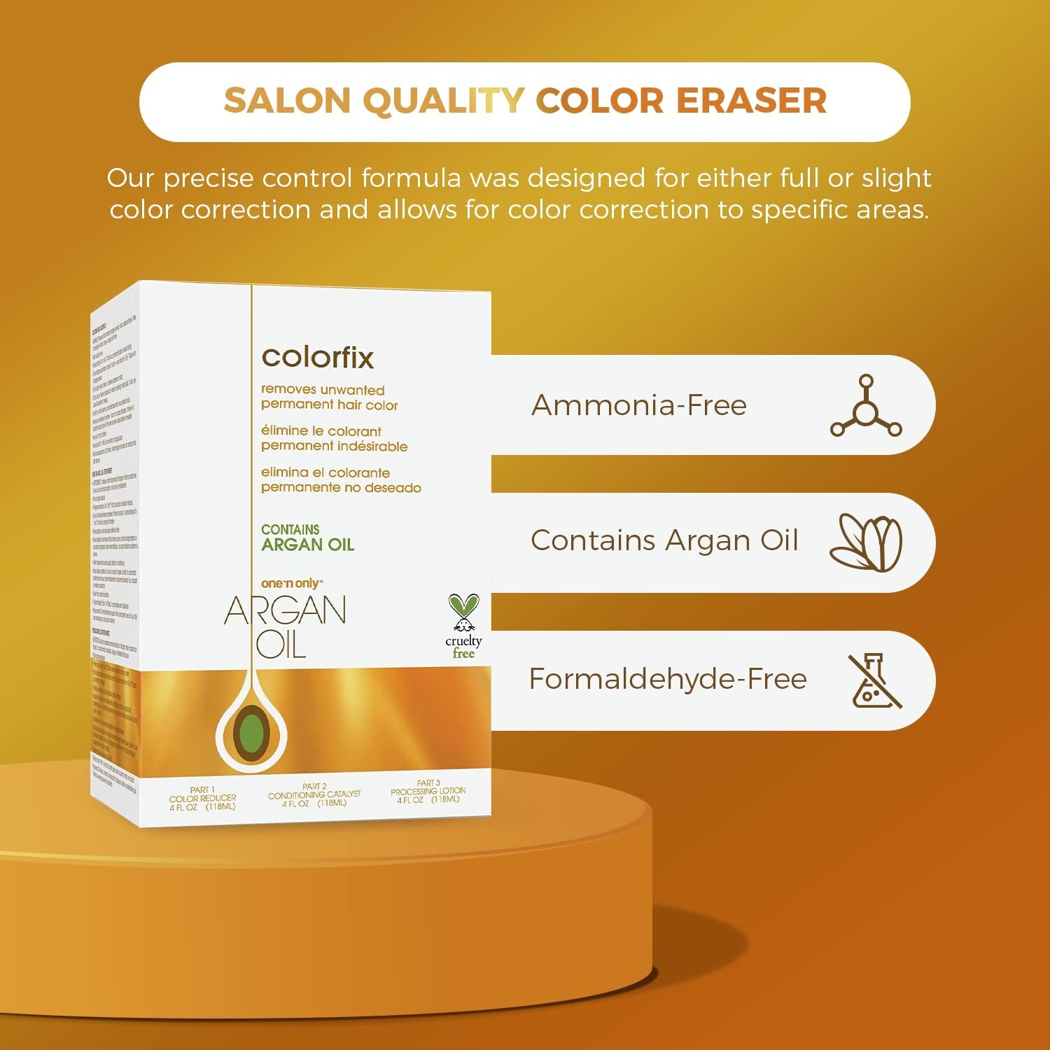 One n Only Argan Oil Color Fix Removes Permanent Hair Color - 2 Boxes - 3pcs Ea.