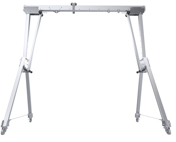 3000kg Aluminium Portable A Frame Lifting Gantry Crane Hoist 4m beam 1600-2200m