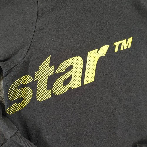 Trapstar Hoodie Herren klein schwarz gelb Spruch vorne hinten - Bild 7 von 10