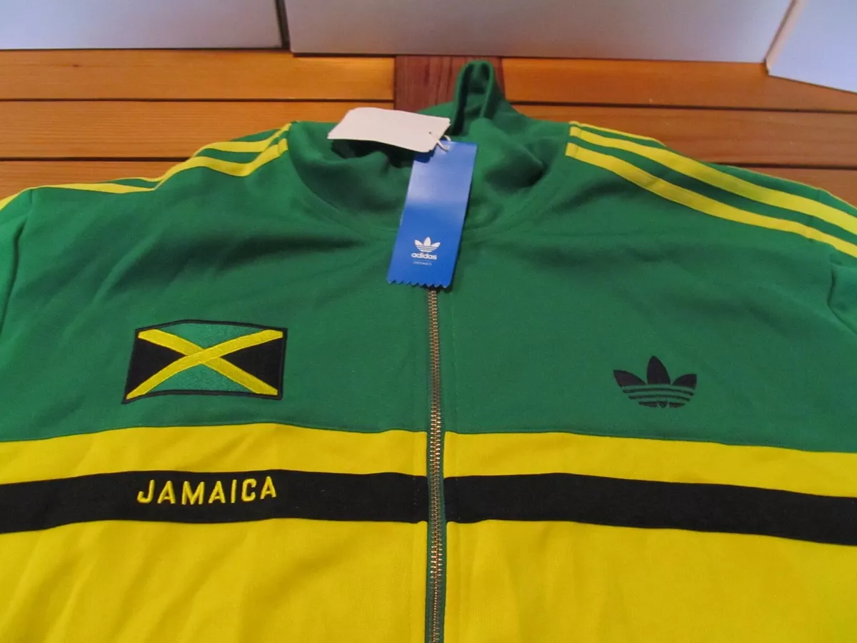 Novelista tonto Confuso RARE NWT Adidas Original Jamaica TT Track Jacket Trefoil Green Yellow 2XL  P50769 | eBay