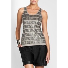 NEW BCBGMAXAZRIA MOSS COMBO BELLE SEQUINED TANK IUN1I965/B229 SIZE XS