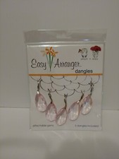 Easy Arranger Dangles One Pack Of 5 Pink Decorative Clip On Crystals.