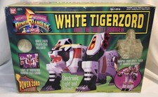 Power Rangers White Tigerzord in Box Vintage 1993 Bandai Tested Working