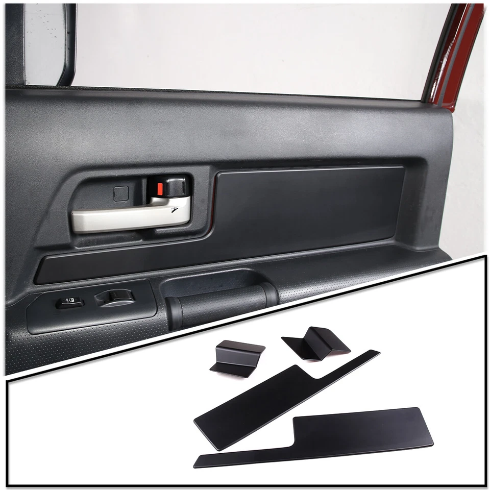 Matte Black ABS Interior Door Panel Cover Trim For Toyota FJ Cruiser 2007-2021 - image 2 of 4