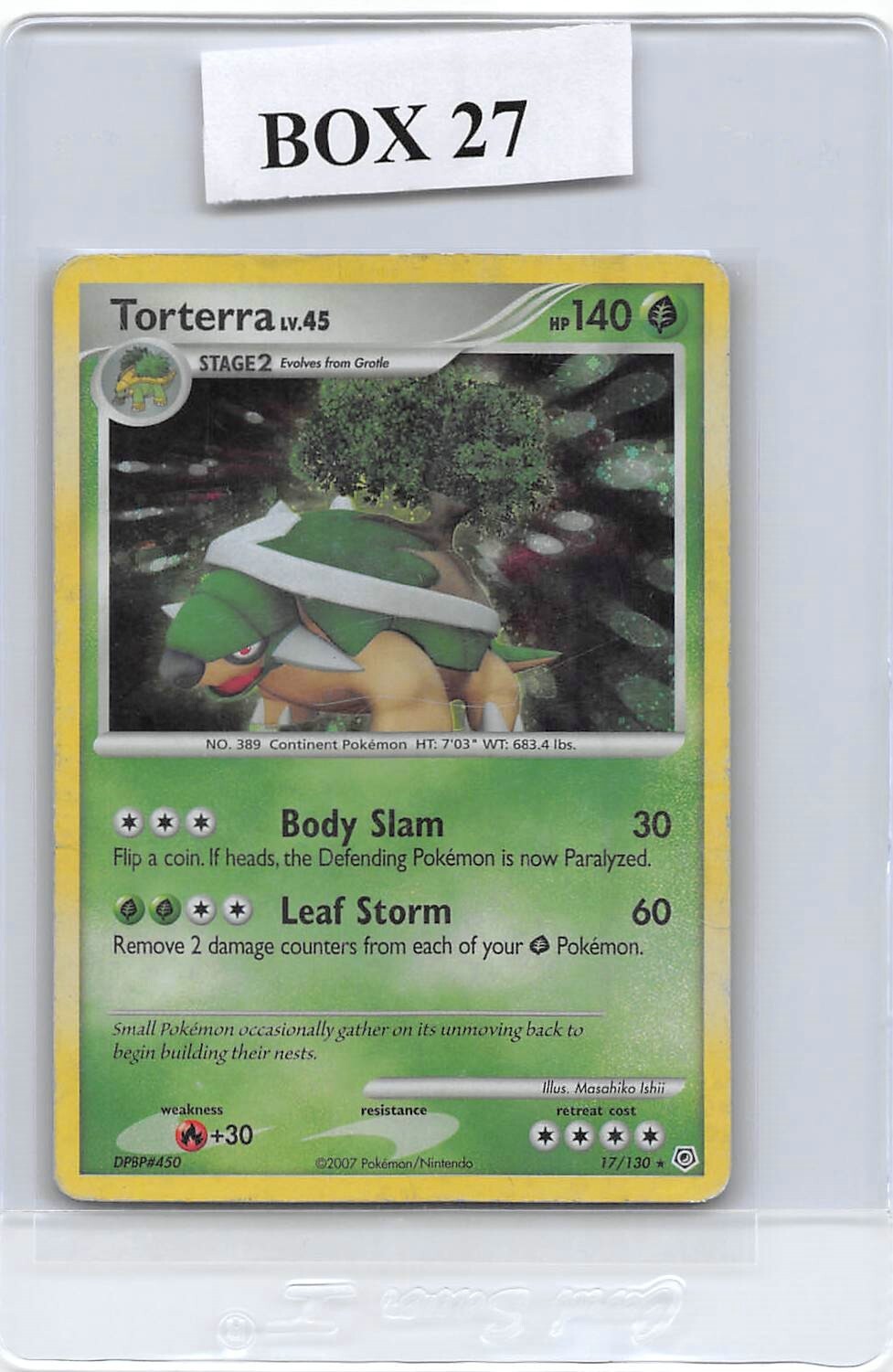 Torterra 17/130 - COSMO Holo Rare - Diamond & Pearl - POKEMON CARD - HP