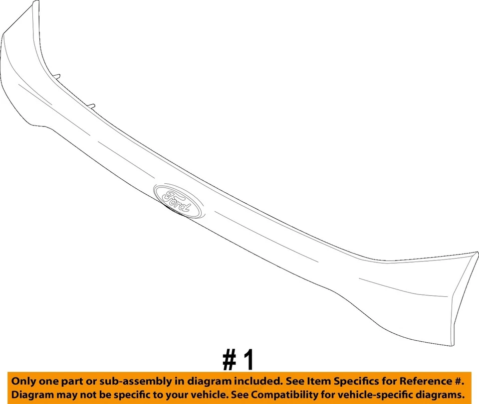 Used Center Tail Light Assembly fits: 2017 Ford Edge SE liftgate mounted center Foto 4 de 4