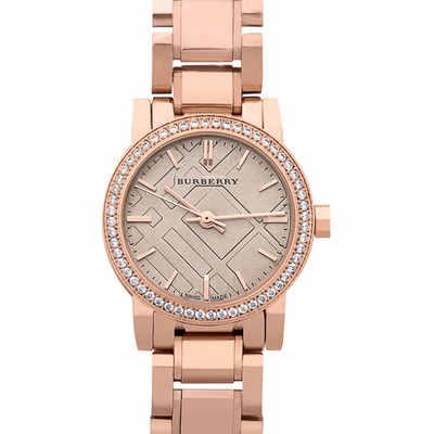 Burberry The City Rose-Gold Dial Stainless Steel Ladies 