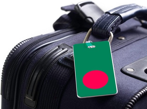 Etiqueta de equipaje bandera de Bangladesh - Imagen 2 de 4