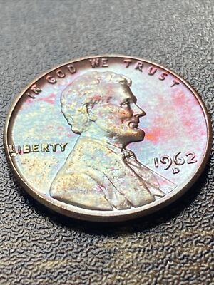 【hippiedippy】coin midi sk 1962 D Lincoln Memorial Cent Penny Actual Coin Mesmerizing
