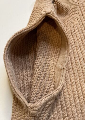Elie Tahari Women's Size SMALL Sleeveless Top Cable Knit Mock Neck Brown Tan NWT - Picture 14 of 21