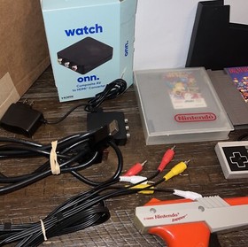 Nintendo NES Bundle Advantage Controller Zapp Gun Games Cables Original NES