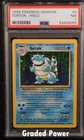 Base Set Unlimited Blastoise GERMAN Turtok PSA 7 HOLO (4002) 2/102 Pokemon