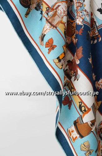Sallys Cashmere & Silk Wrap Scarf Aztec Print Large Triangle Shawl 190*120cm - Picture 9 of 22