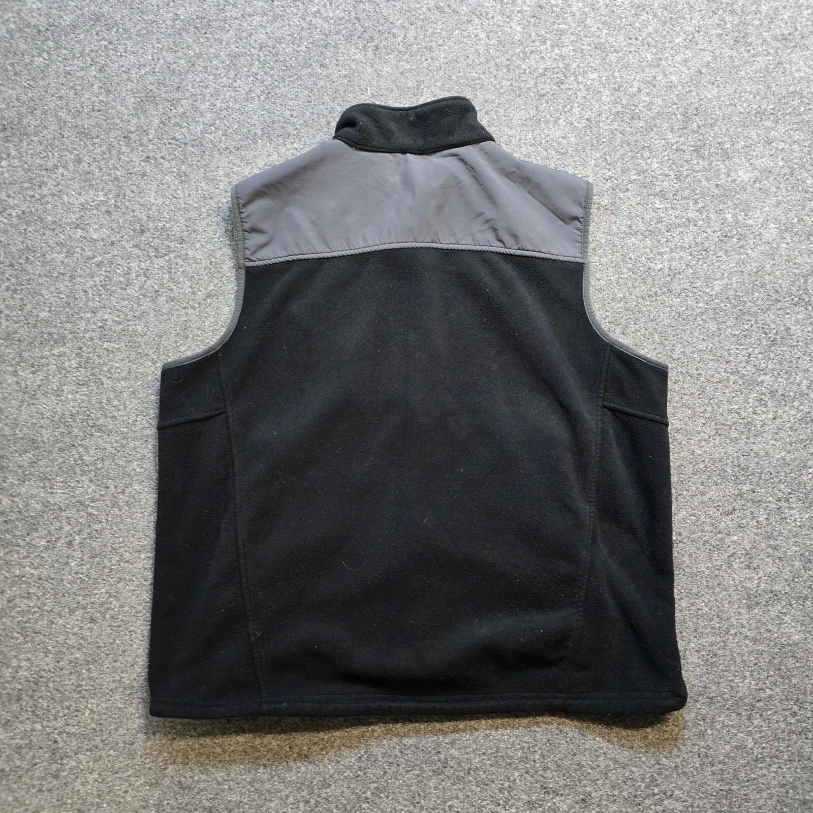 LL Bean Vest Mens Size XL Black Fleece Full Zip Pockets Outdoors Casual Basic