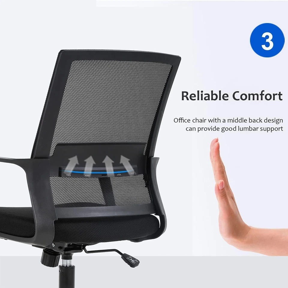 Office Chair Desk Chair Computer Chair Swivel Executive Lumbar Support, 2 Pack - Image 4 of 4