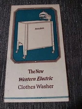The New Western Electric Clothes Washer Electric Shops Inc Pamplet Vintage