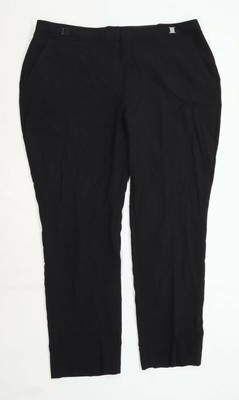 Womens M\u0026Co Black Trousers Size 18/L27 