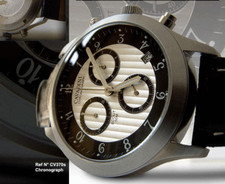 Cavadini Herrenuhr Chronograph Fliegeruhr Edelstahl Quarz Eta G10 44mm