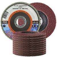 10X FäCher Schleifscheibe Schleifscheiben 125Mm P60 Holz Metall Lamellenscheiben