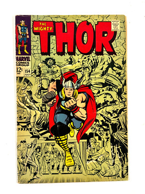 Thor #154 (1968) vtg comic book 1st App Mangog Stan Lee Jack Kirby Silver Age