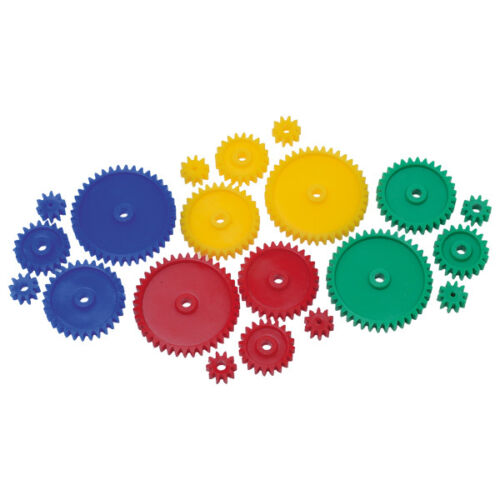 100 Piece Assorted Gear Pack Plastic Cog Wheels Models Crafts Gears Coloured - Picture 1 of 1