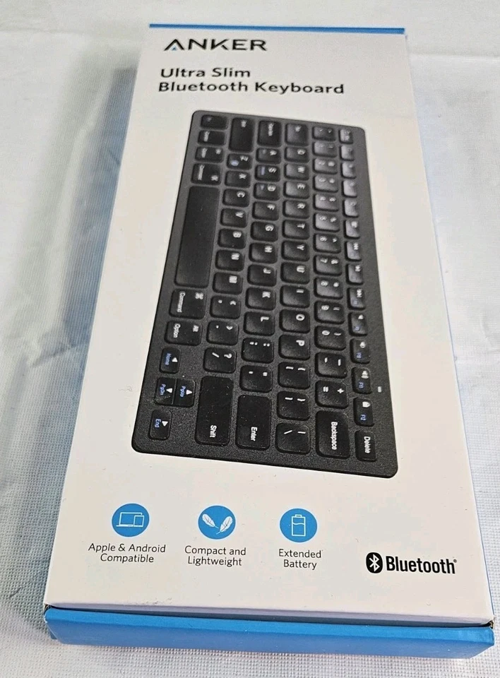 Teclado Anker Bluetooth Ultra Delgado Modelo A7726 Negro Mac Android Windows Nuevo Foto 2 de 4
