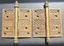 Pair Bronze Norwalk Patter  Hinges 4” X 4” (Free Shipping)