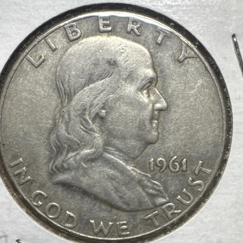 1961 Franklin Half Dollar 50C 90% Silver Business Strike Denver Circulated